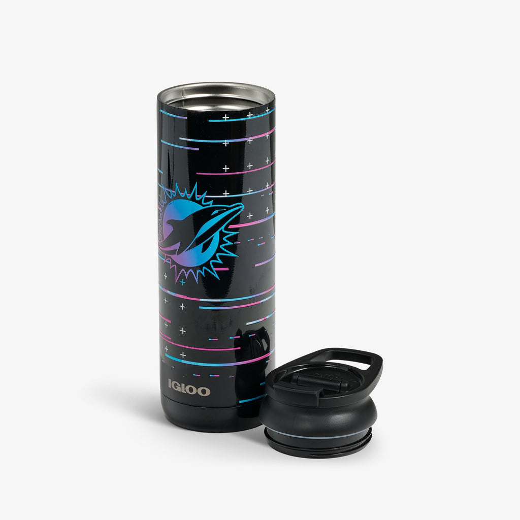 Igloo NFL Neon Miami Dolphins 20 Oz Flip ‘n’ Sip Tumbler