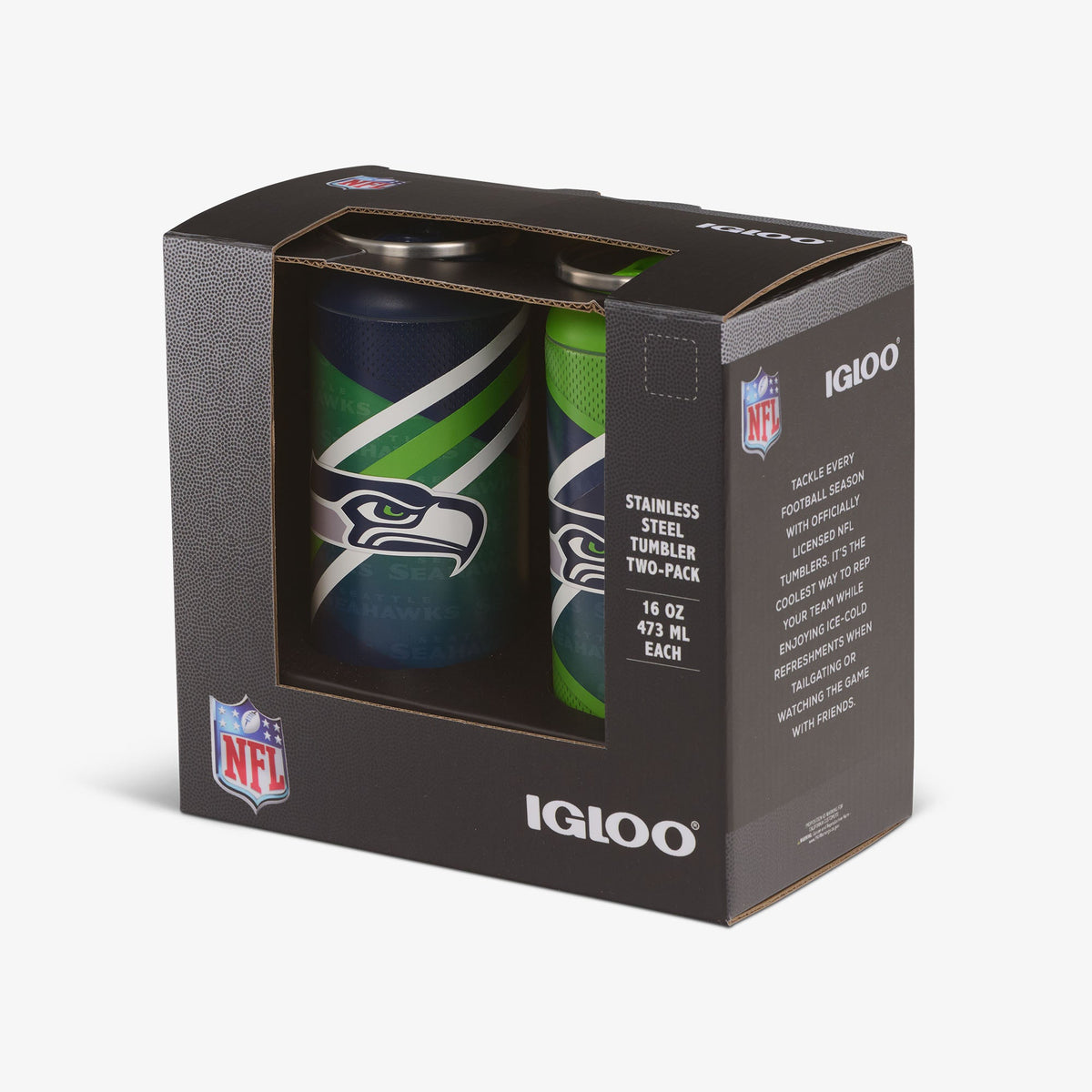 Igloo Seattle Seahawks Home &amp; Away 16 Oz Can 2-Pack