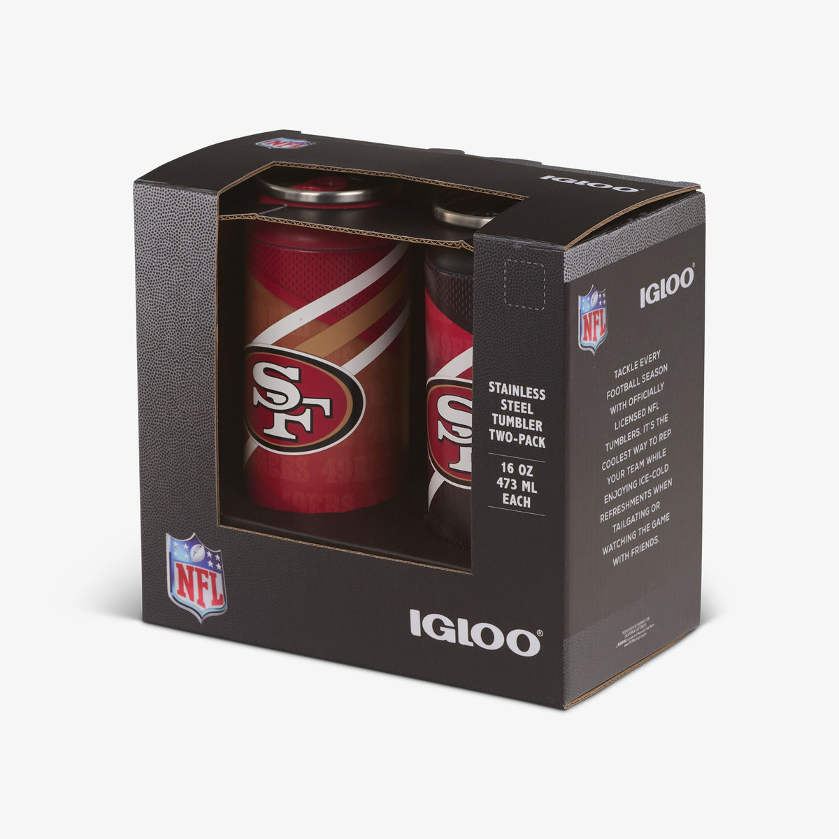 Igloo San Francisco 49ers Home &amp; Away 16 Oz Can 2-Pack