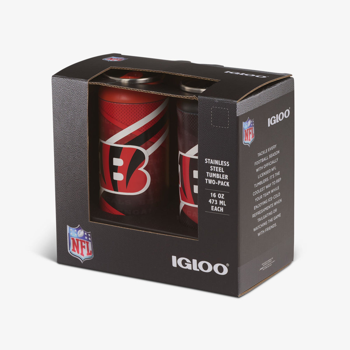 Igloo Cincinnati Bengals Home &amp; Away 16 Oz Can 2-Pack