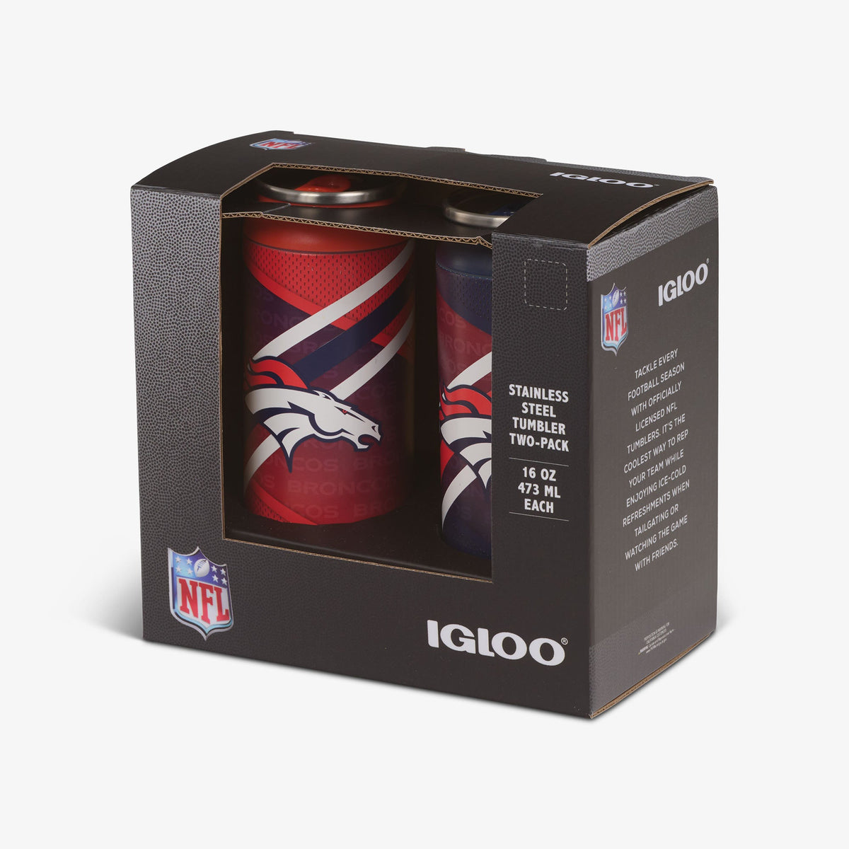 Igloo Denver Broncos Home &amp; Away 16 Oz Can 2-Pack