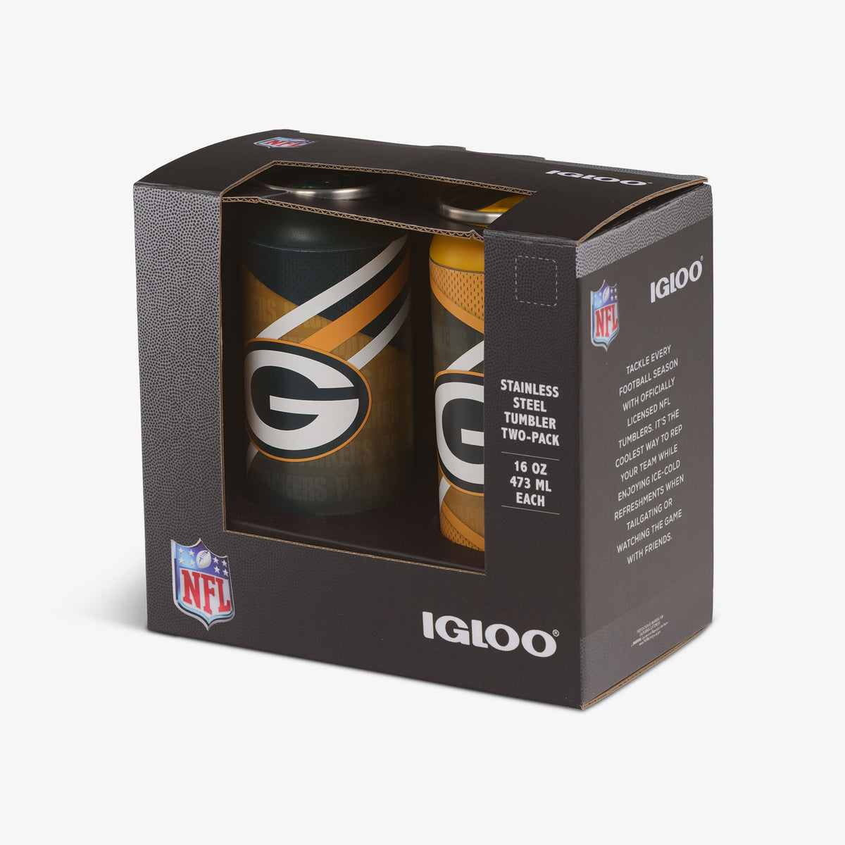 Igloo Green Bay Packers Home &amp; Away 16 Oz Can 2-Pack