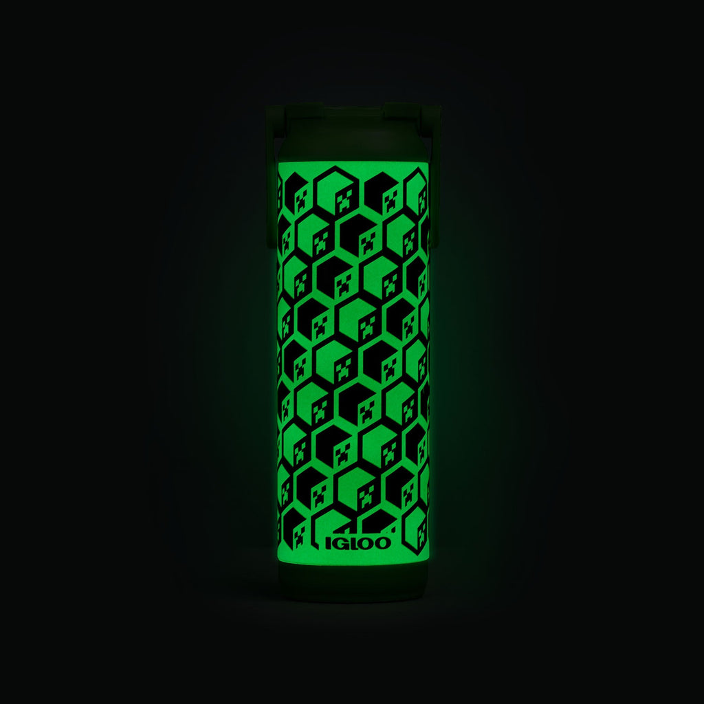 Igloo Minecraft Creeper Glow in the Dark 20 Oz Bottle