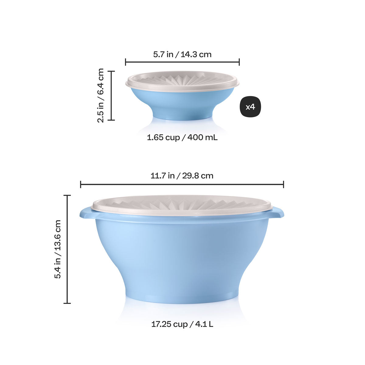 Tupper Ware Servalier® Salad Set (Dreamy Pastels)