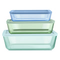 Pyrex Pyrex® Simply Store® Tinted Glass Rectangle Storage Containers, 6-pc Set, Mixed Colors