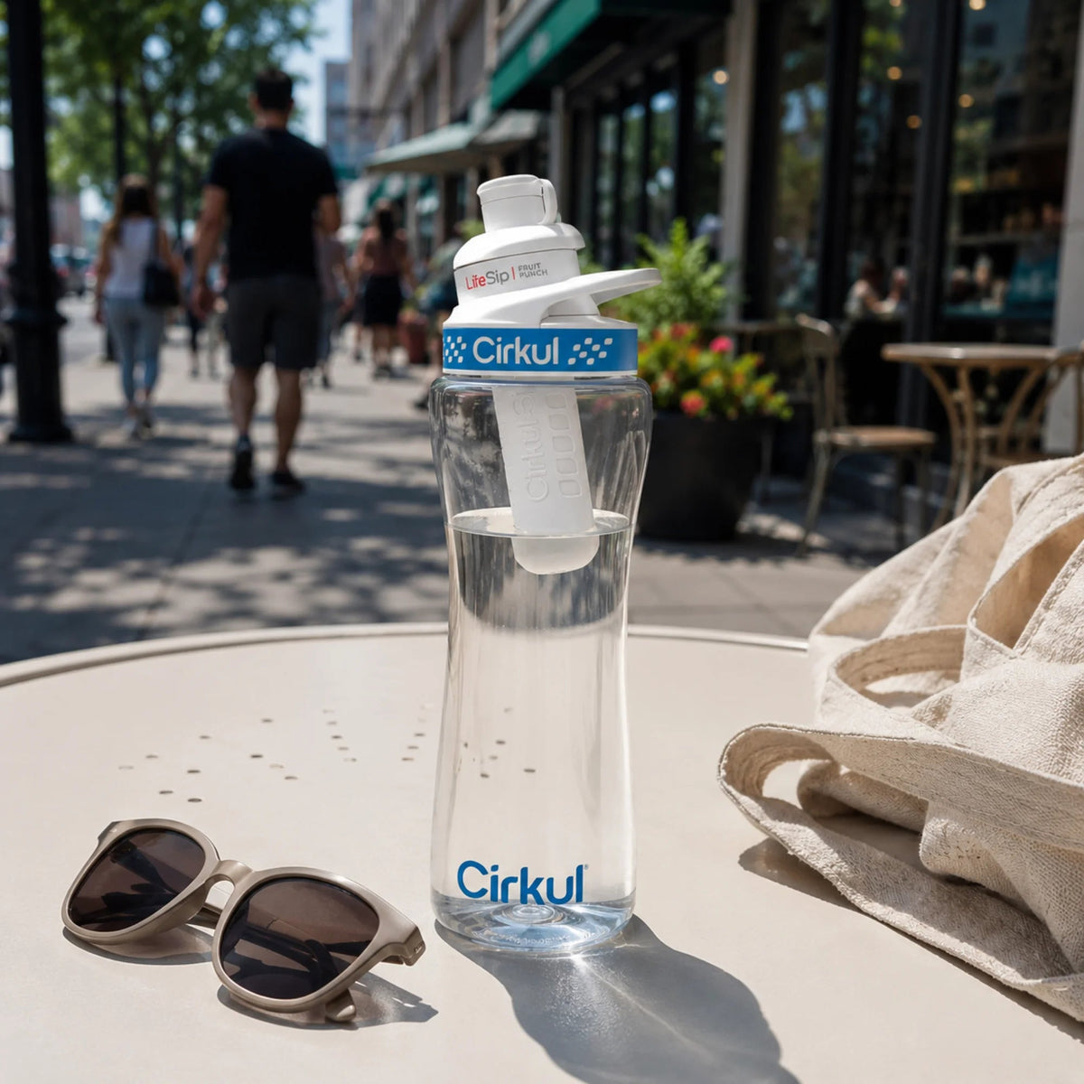 Cirkul 22oz. Plastic Bottle &amp; Comfort Grip Lid