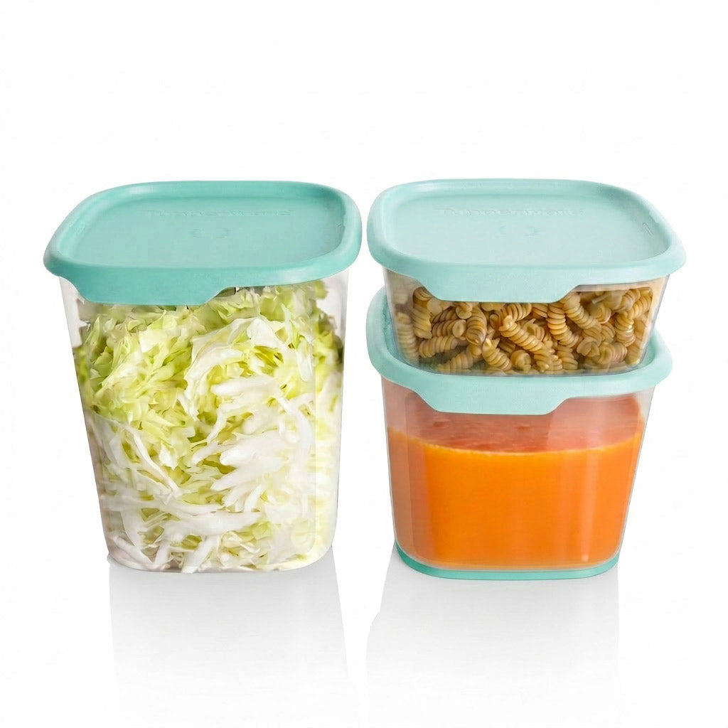 Tupper Ware One Touch Fresh® Large Square Set | Meal Prep &amp; Food Storage Containers