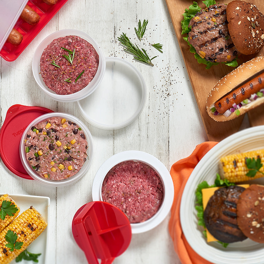Tupper Ware Tupperware® Hamburger Press &amp; Keepers Set | Large Patty Mold &amp; Storage