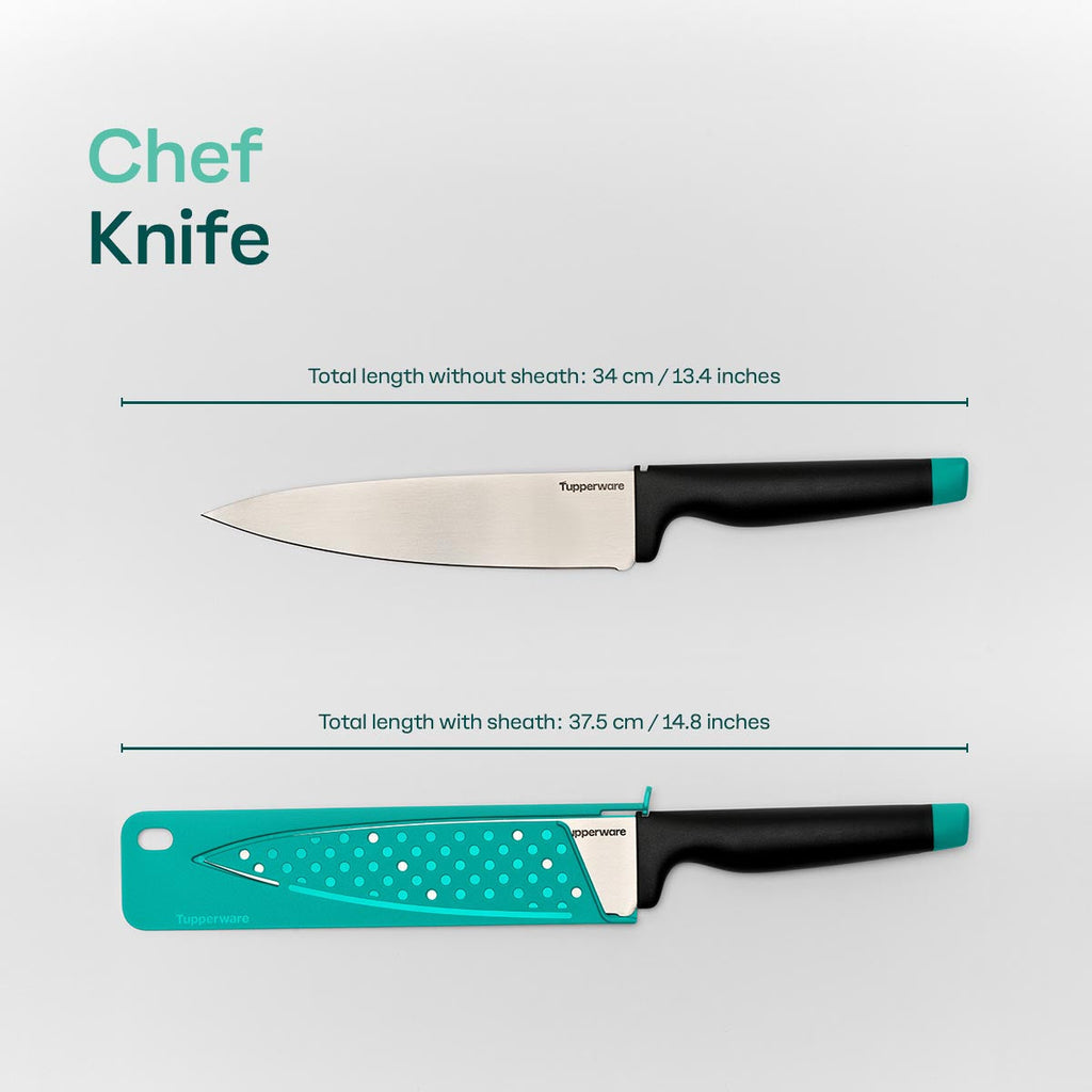 Tupper Ware Tupperware® Amazing Series Chef Knife &amp; Locking Sheath | 7.5 in / 19 cm