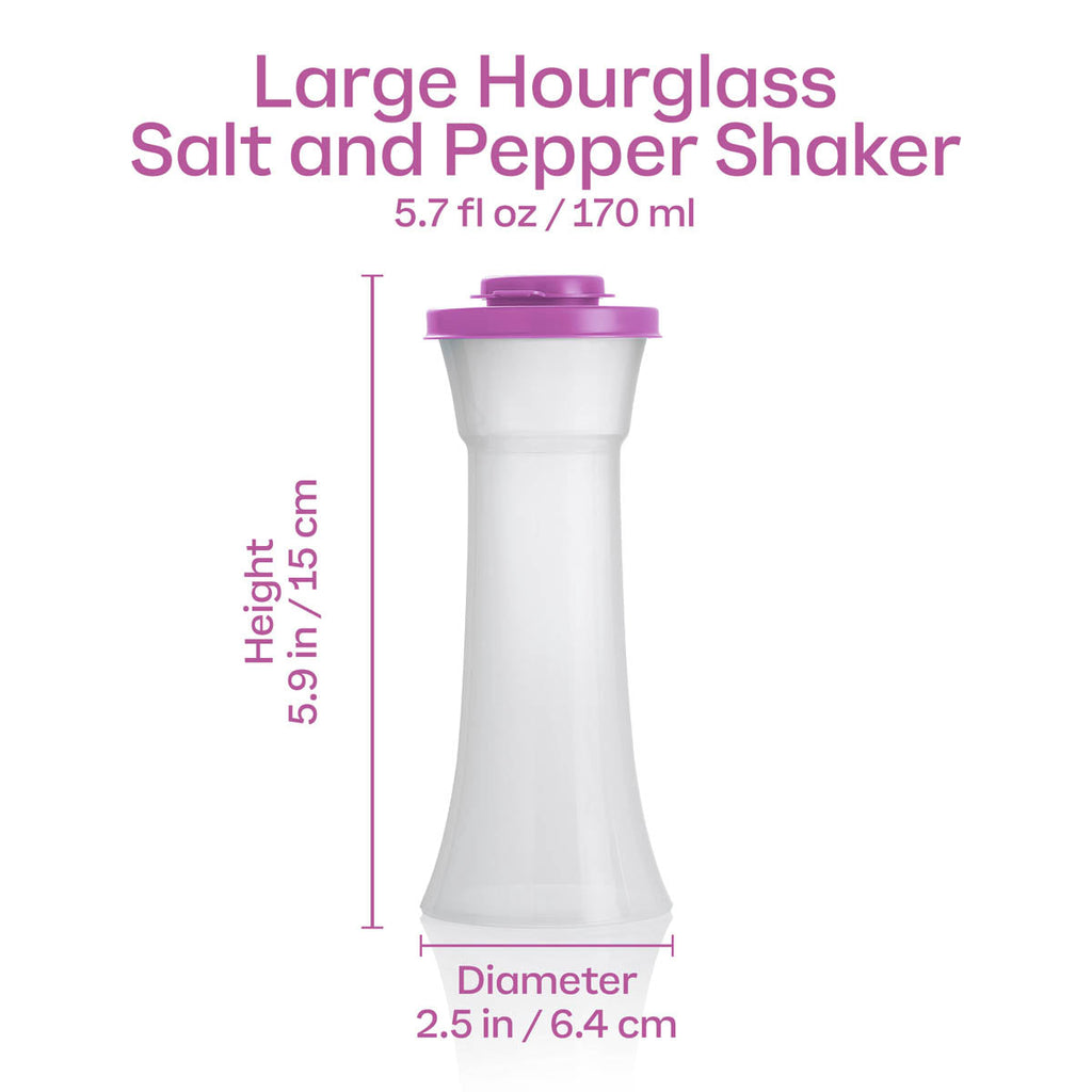 Tupper Ware Hourglass Salt and Pepper Shakers | Large