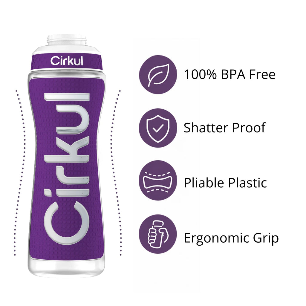 Cirkul 22oz. Grip Squeeze Plastic Bottle &amp; Sport Lid