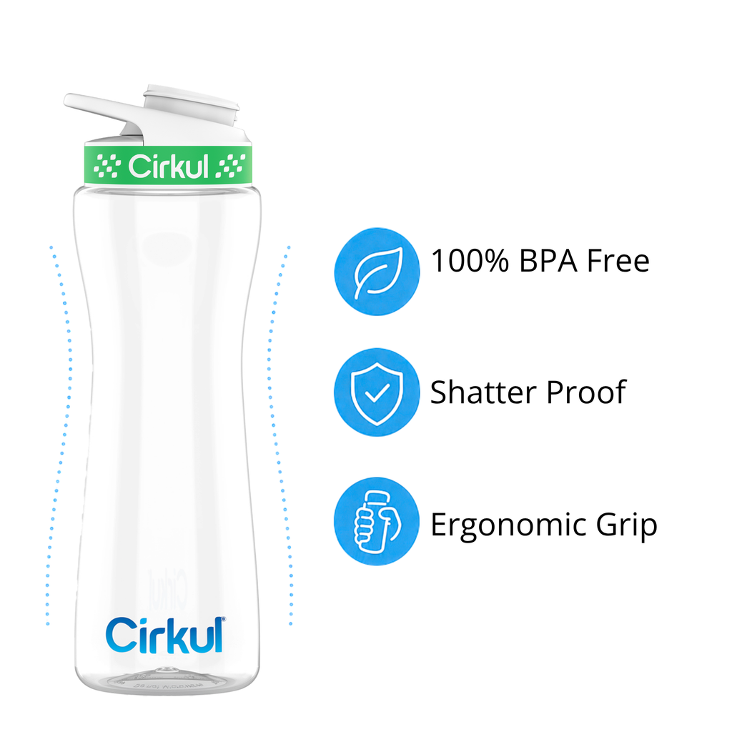 Cirkul 22oz. Plastic Bottle &amp; Comfort Grip Lid