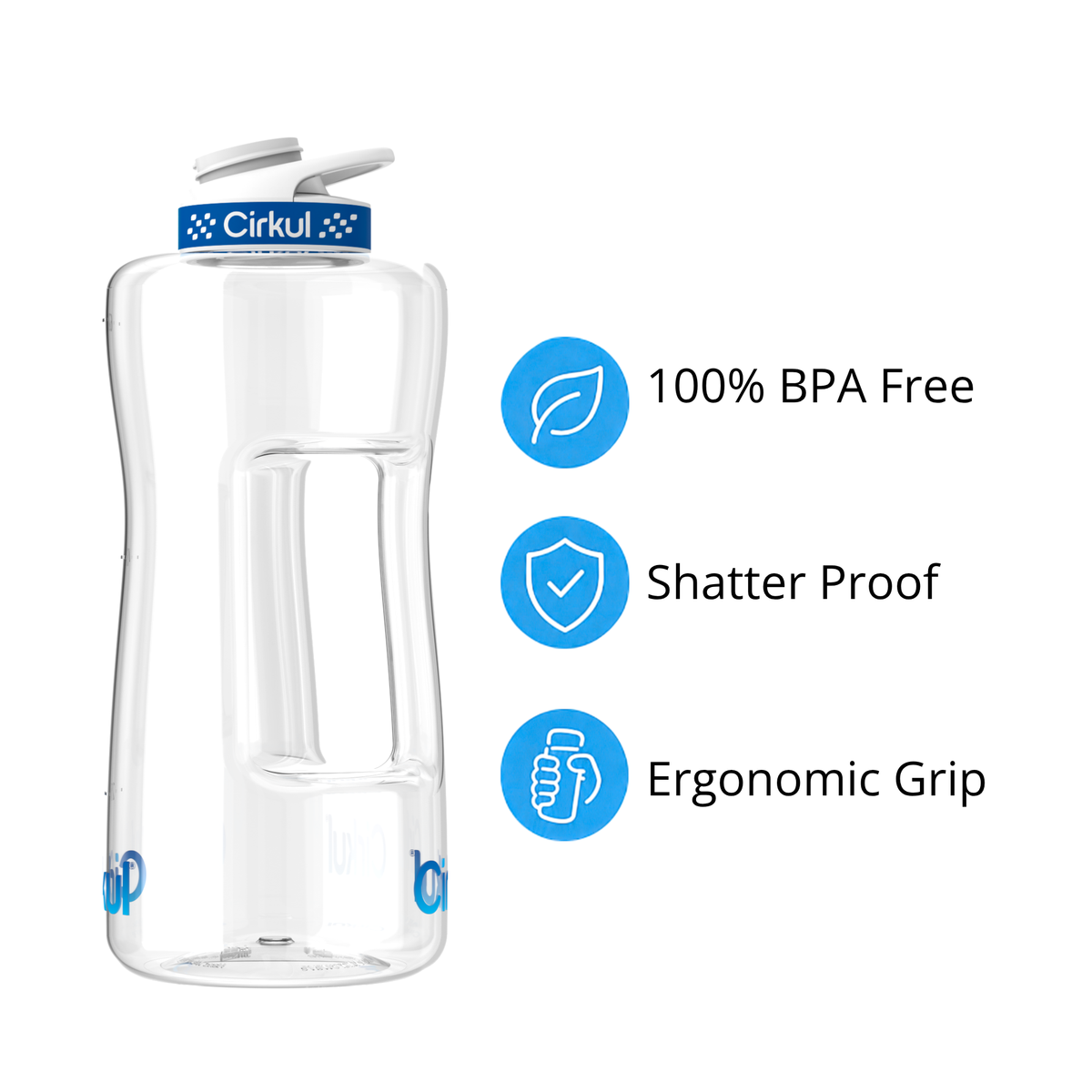 Cirkul 62oz. Plastic Bottle &amp; Comfort Grip Lid