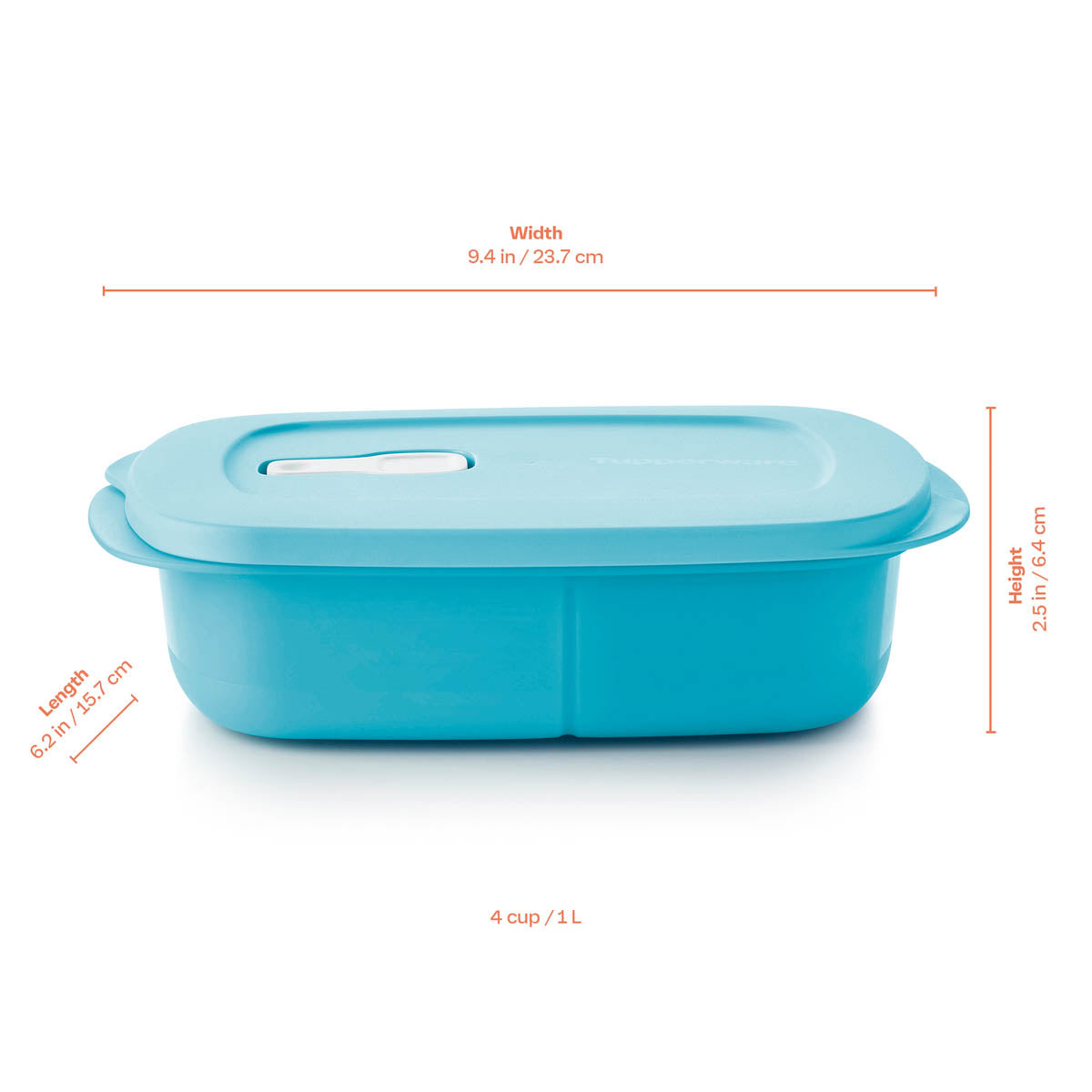 Tupper Ware CrystalWave® | Rectangular Divided Dish