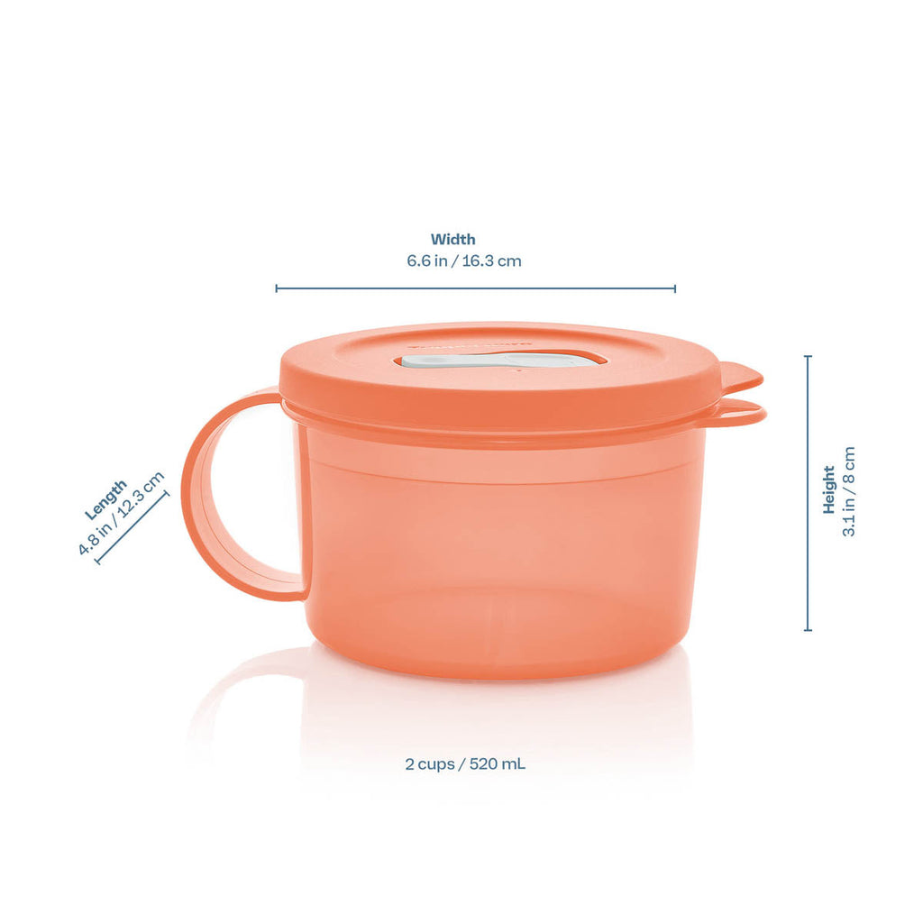 Tupper Ware Tupperware CrystalWave® PLUS Microwave Soup Mug | Set of 2 | Leakproof Lunch Container