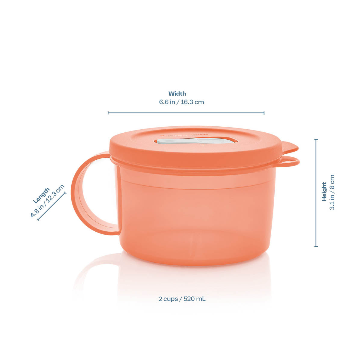 Tupper Ware Tupperware CrystalWave® PLUS Microwave Soup Mug | Set of 2 | Leakproof Lunch Container