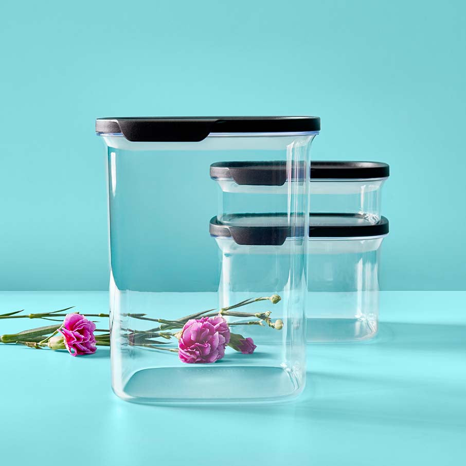 Tupper Ware Tupperware Ultra Clear® Square | Food Storage Containers, 5 Piece Set