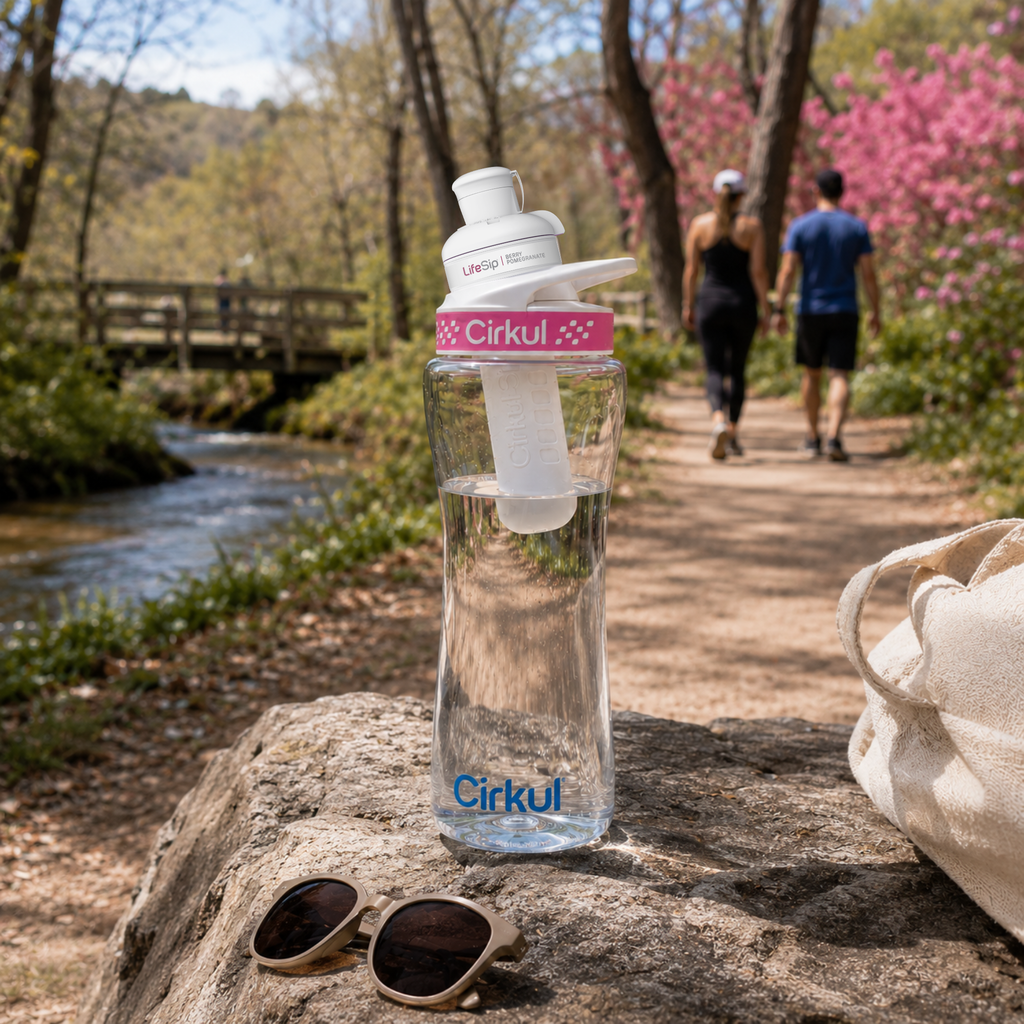 Cirkul 22oz. Plastic Bottle &amp; Comfort Grip Lid