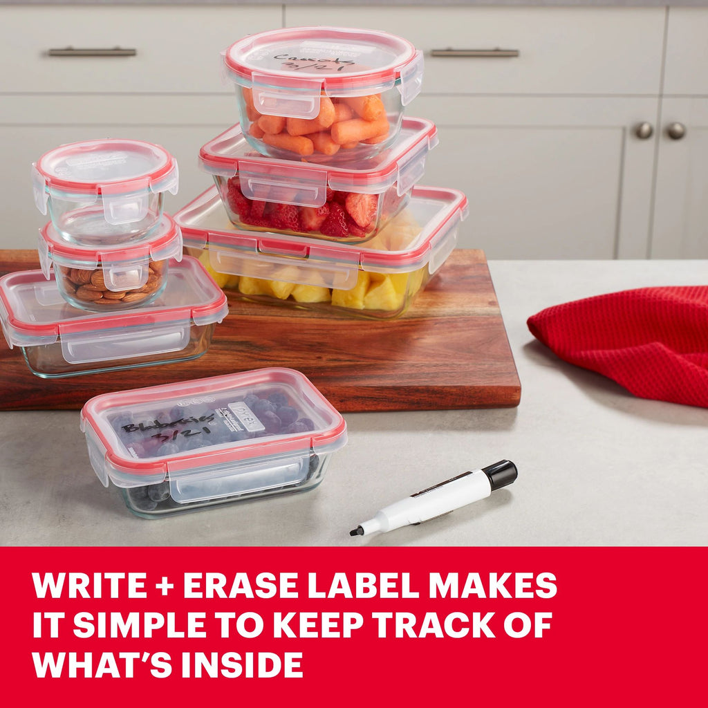 Pyrex Pyrex® FreshLock™ 14-piece Mixed-Size Glass Storage Set