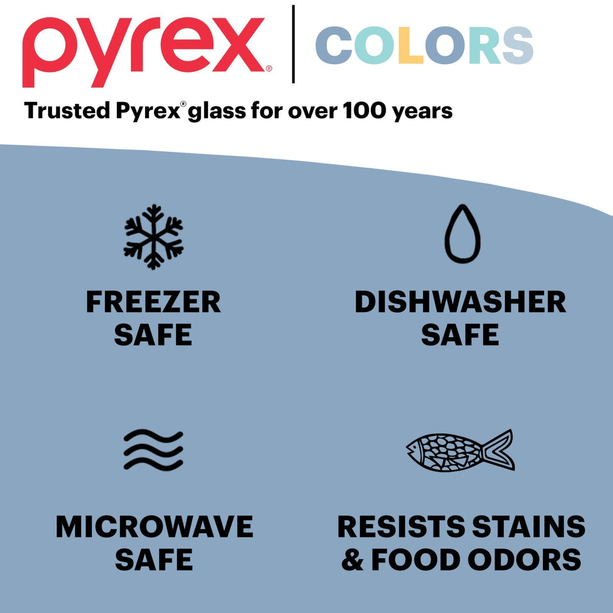 Pyrex Pyrex® Colors Sculpted Tinted 4.5-quart Mixing Bowl with Lid, Blue