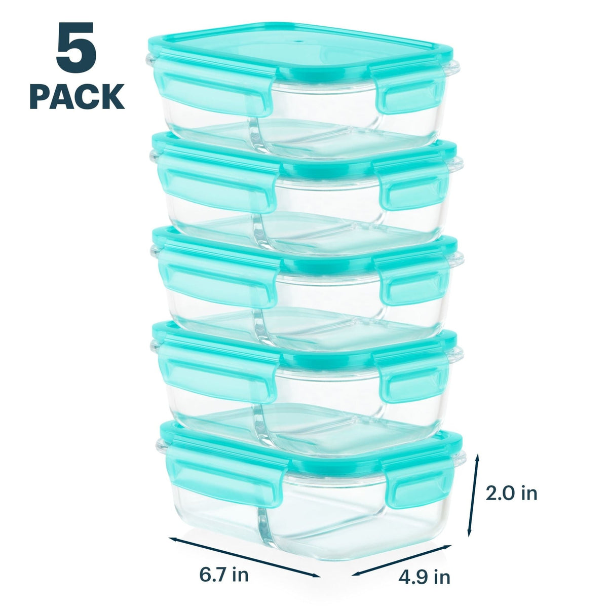 Pyrex Pyrex® MealBox 10-Piece Divided Storage Set, 2.3 Cup