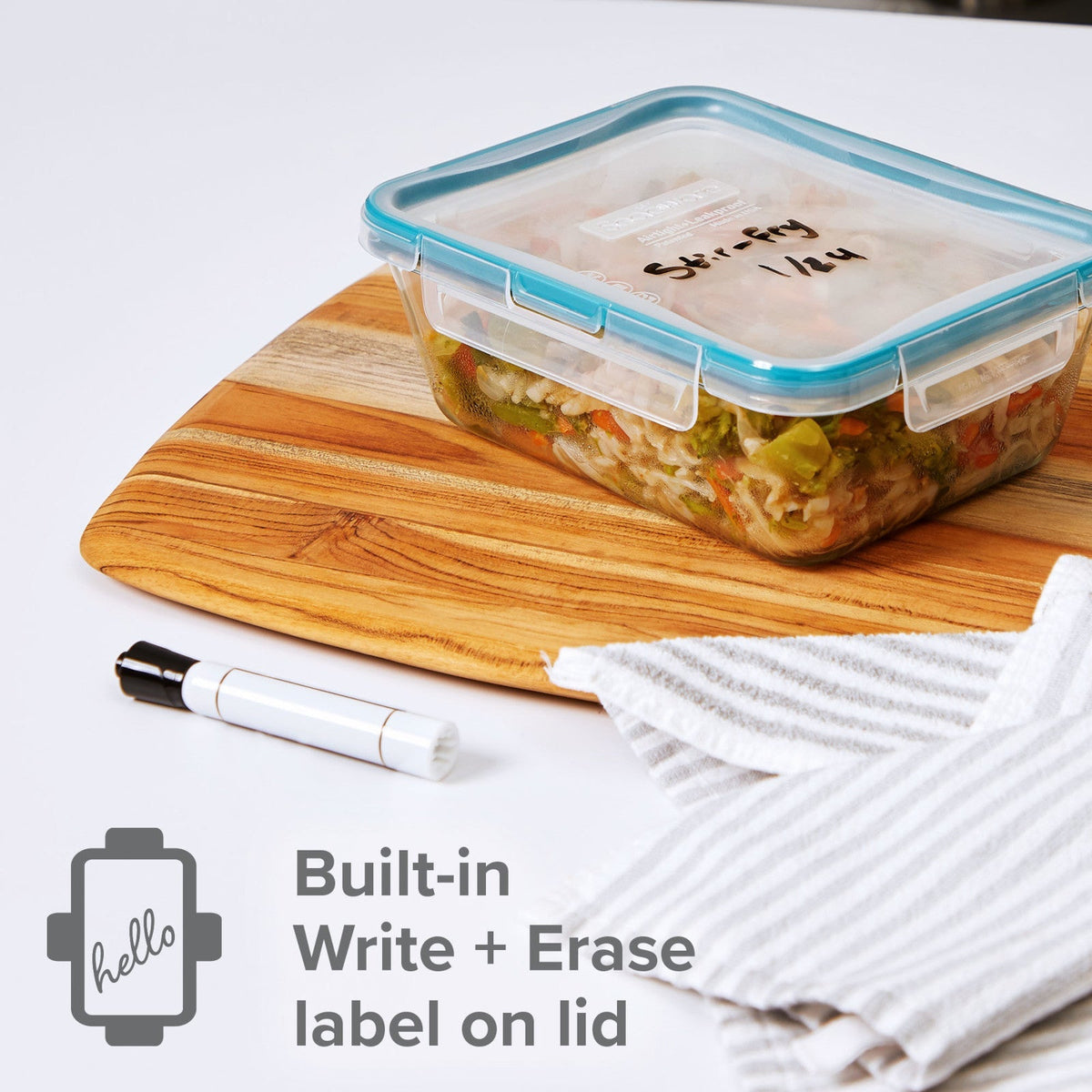 Pyrex Snapware® Total Solution® Pyrex® Glass 8-cup Rectangle Food Storage with Plastic Lid