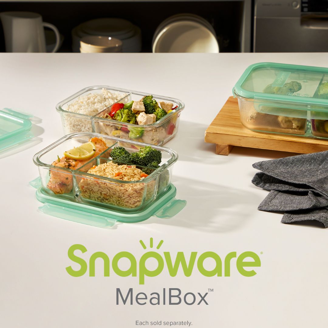 Pyrex Snapware® MealBox™ 3.8-cup Divided Glass Storage Container with Lid