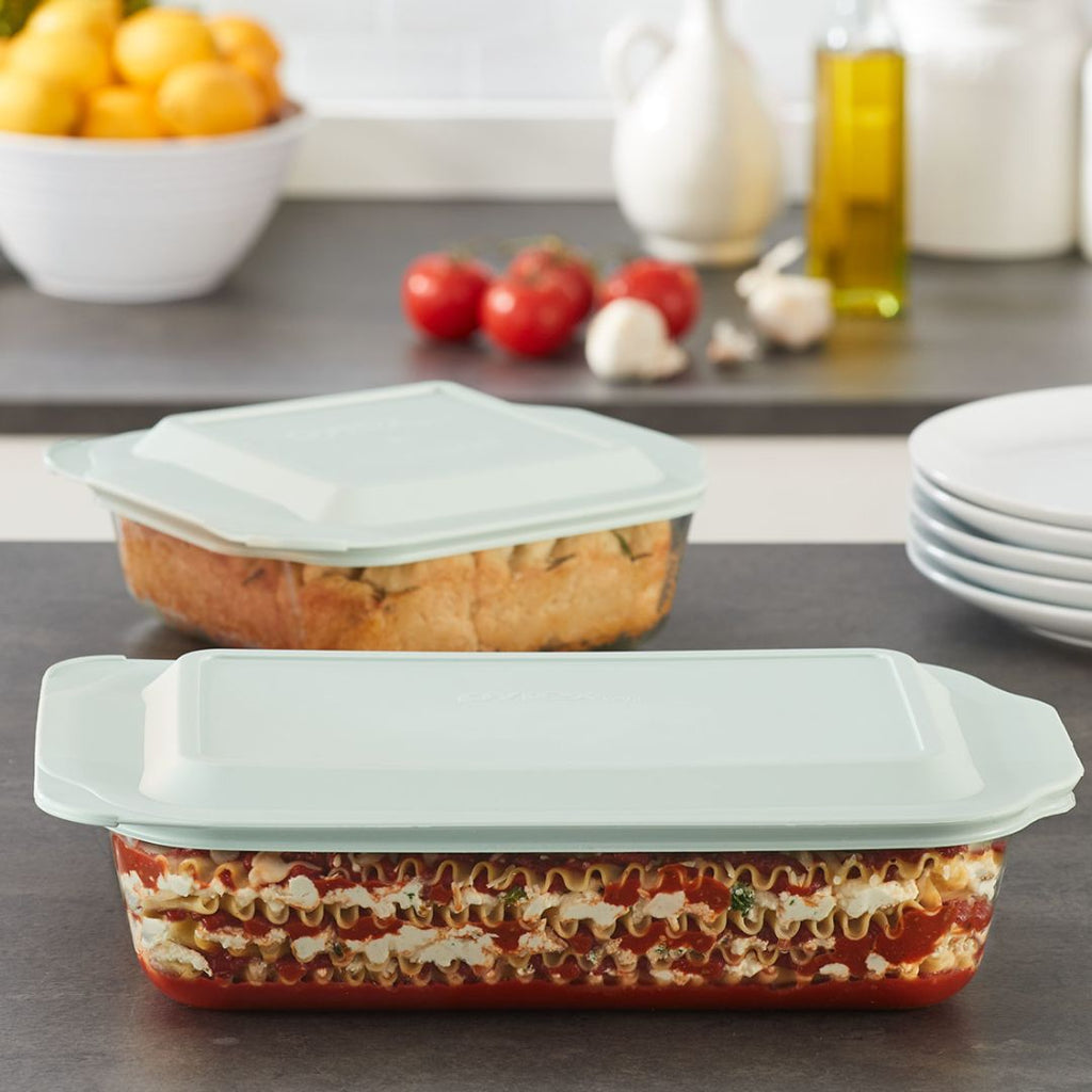 Pyrex Pyrex® Deep 4-piece Baking Dish Set with Sage Lids