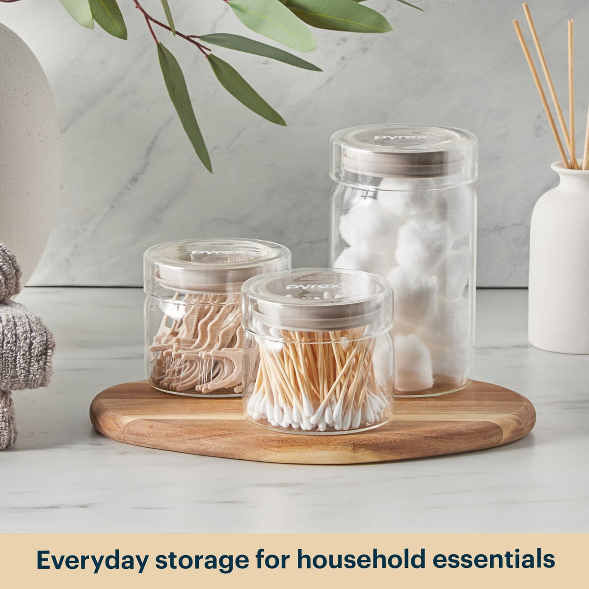 Pyrex Pyrex® 6-Piece Lightweight Glass Canister Set