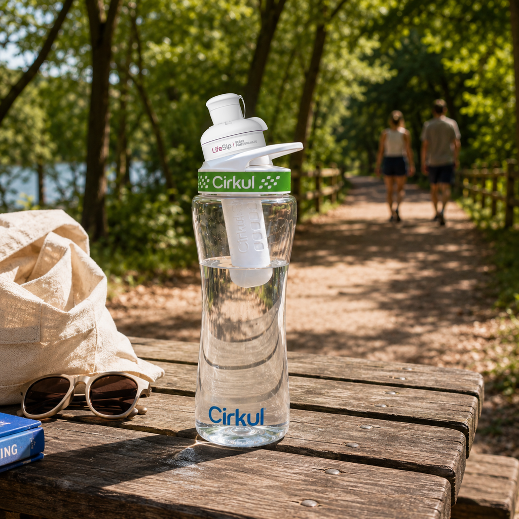 Cirkul 22oz. Plastic Bottle &amp; Comfort Grip Lid