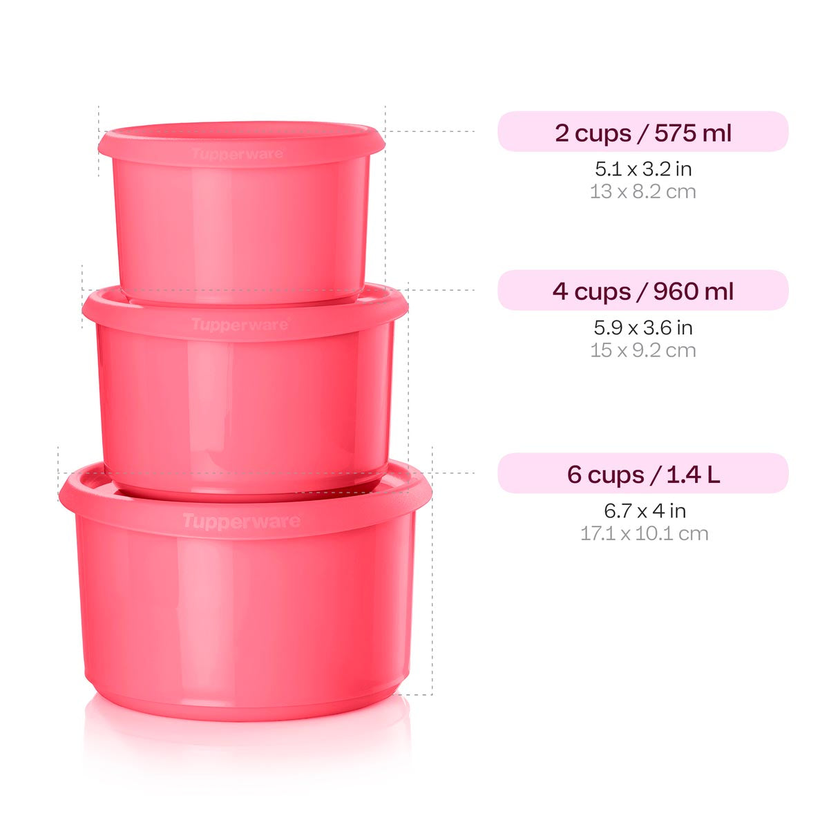 Tupper Ware One Touch® Canister | 3-piece Set