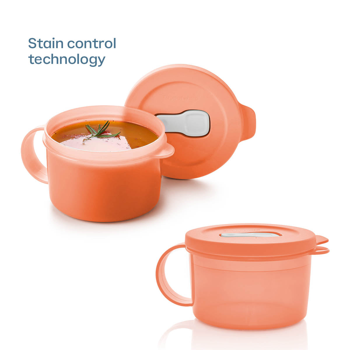 Tupper Ware Tupperware CrystalWave® PLUS Microwave Soup Mug | Set of 2 | Leakproof Lunch Container