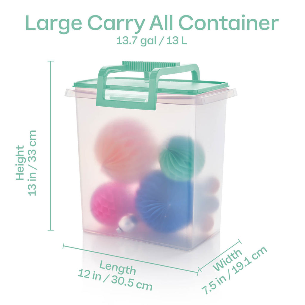 Tupper Ware Large and Small Carry-all® Containers (Mint Ice Cream)