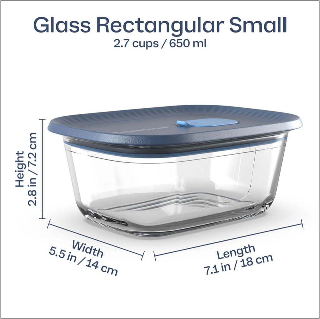 Tupper Ware Tupperware Voila™ Glass Food Storage Container | Rectangular Small