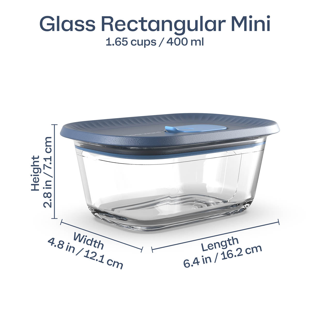 Tupper Ware Tupperware Voila™ Glass Food Storage Container | Rectangular Mini