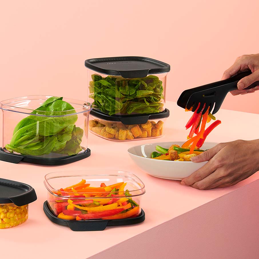 Tupper Ware Tupperware Ultra Clear® Square | Food Storage Containers, 5 Piece Set