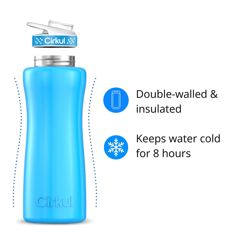 Cirkul 32oz. Stainless Steel Bottle &amp; Comfort Grip Lid