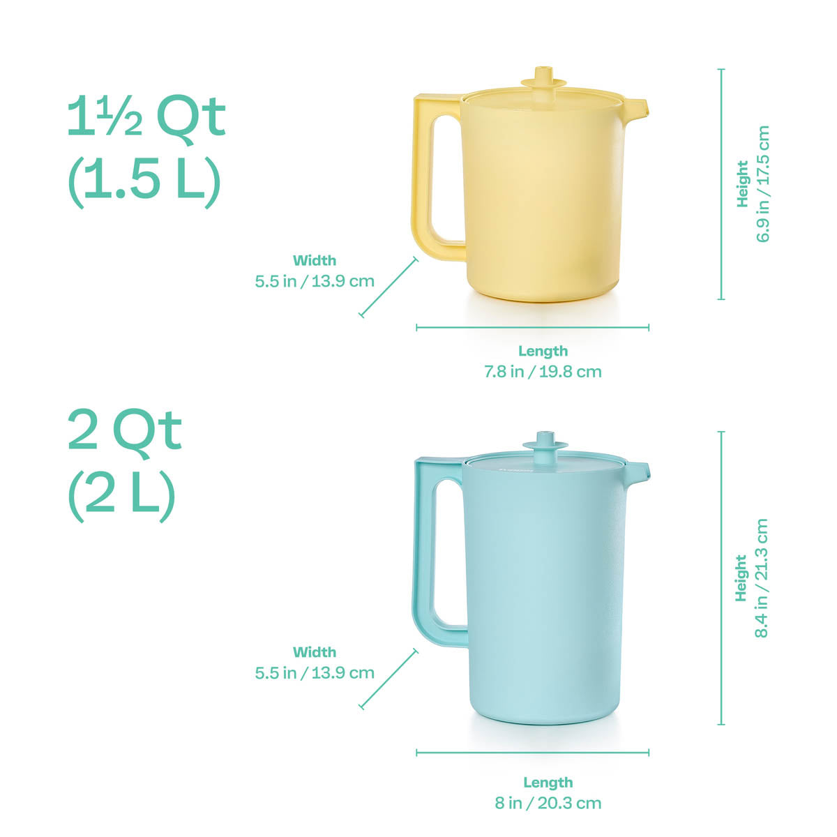 Tupper Ware Vintage Classic Sheer® Pitcher Set