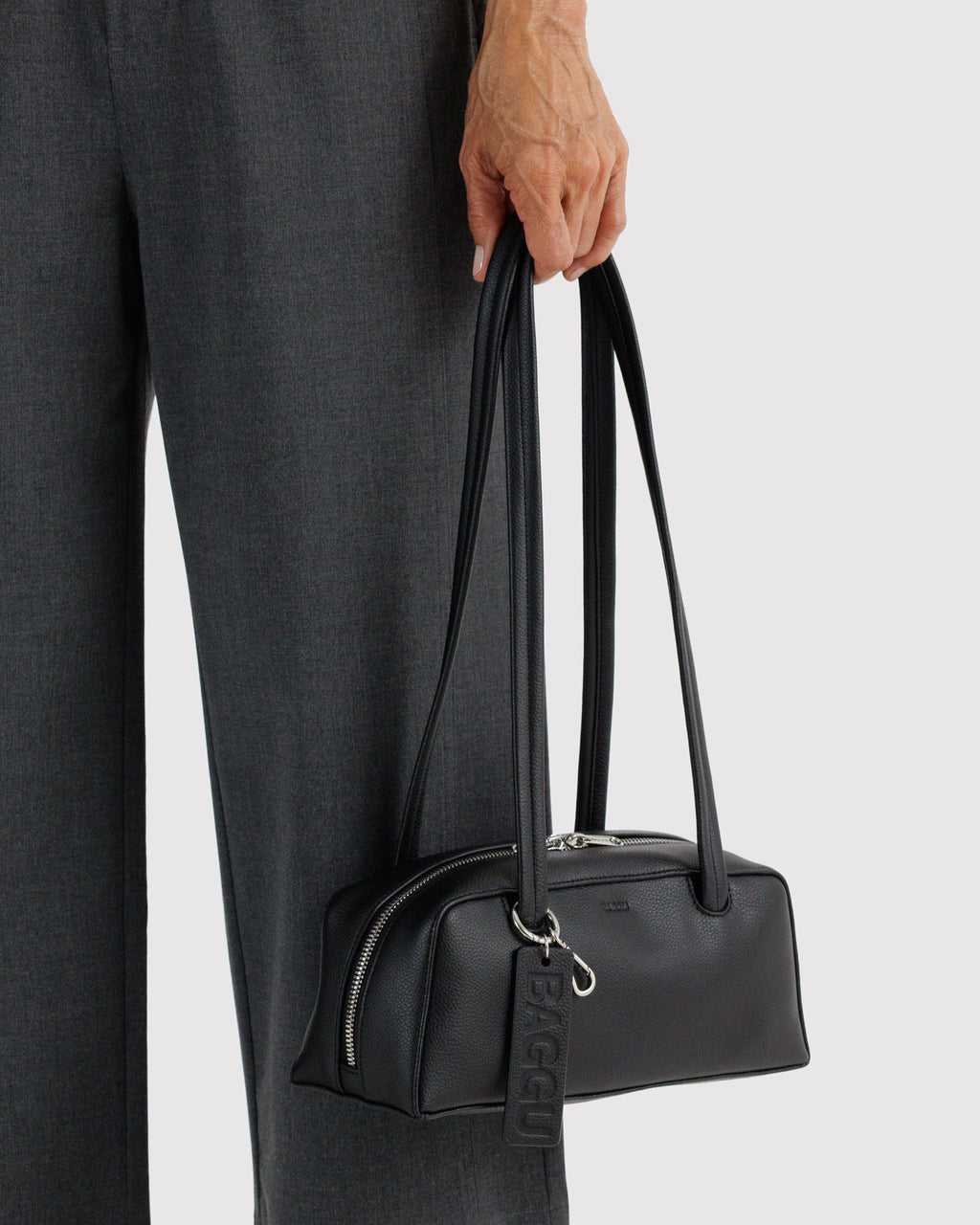 Baggu Small Recycled Leather Bowler Bag