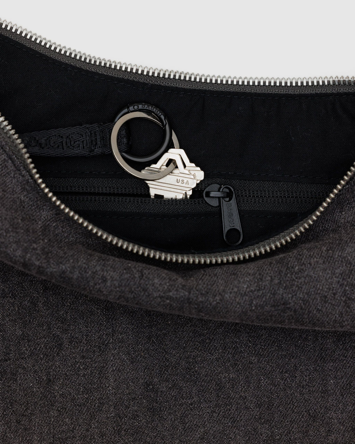 Baggu Medium Denim Crescent Bag