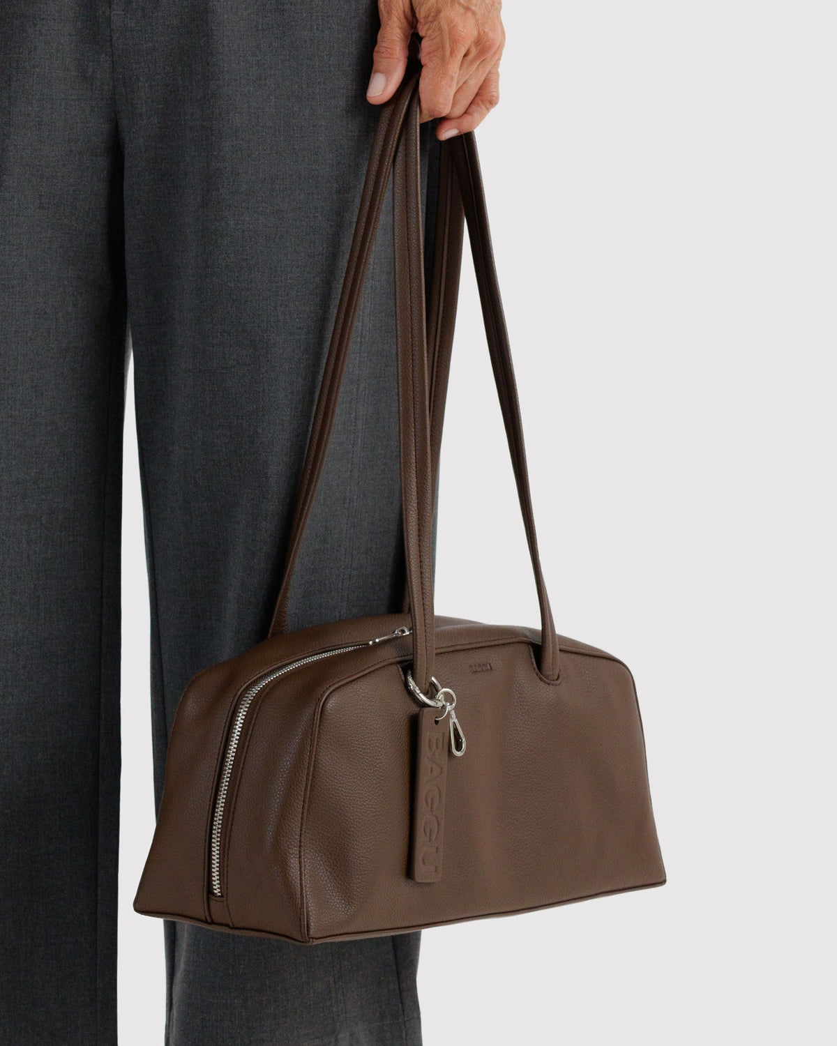 Baggu Recycled Leather Bowler Bag