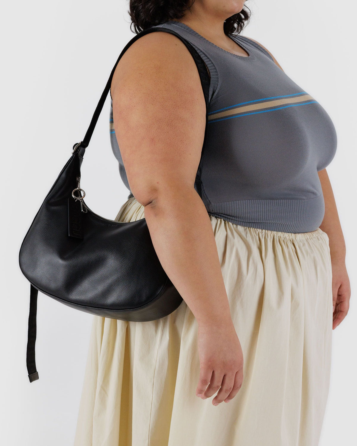 Baggu Medium Recycled Leather Crescent Bag