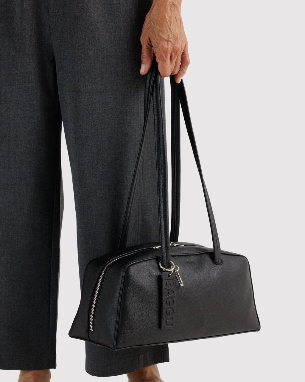 Baggu Recycled Leather Bowler Bag