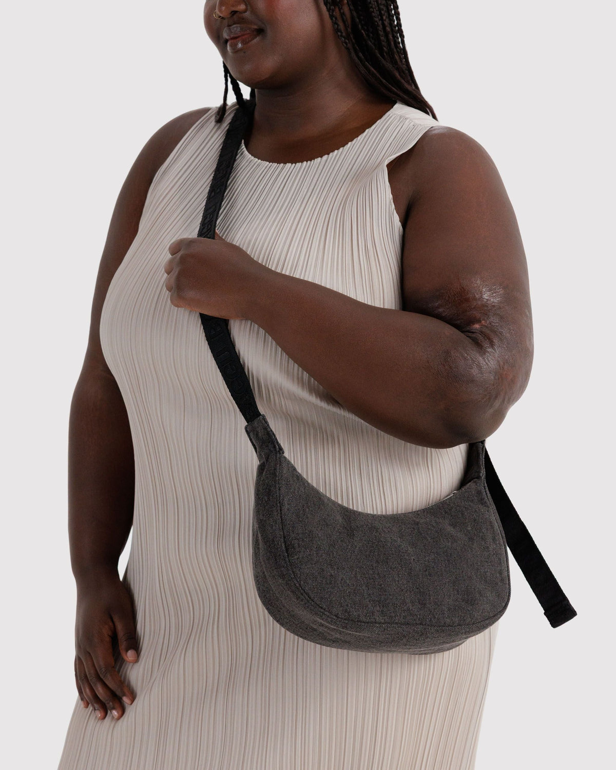 Baggu Small Denim Crescent Bag
