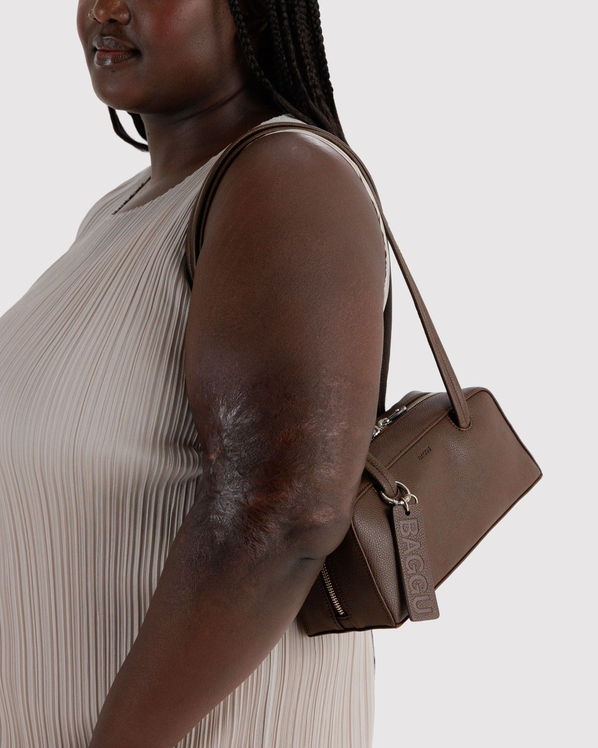 Baggu Small Recycled Leather Bowler Bag