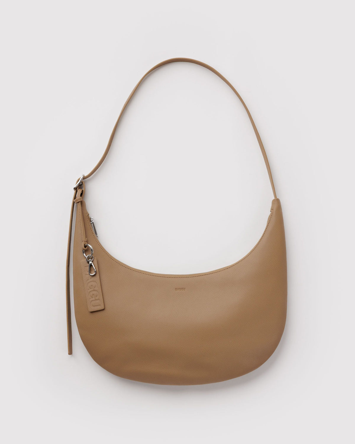 Baggu Medium Recycled Leather Flat Crescent
