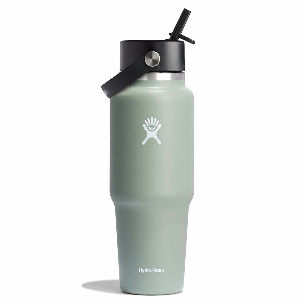 Hydro Flask 32 oz Wide Mouth Travel Bottle with Flex Straw Cap - Agave